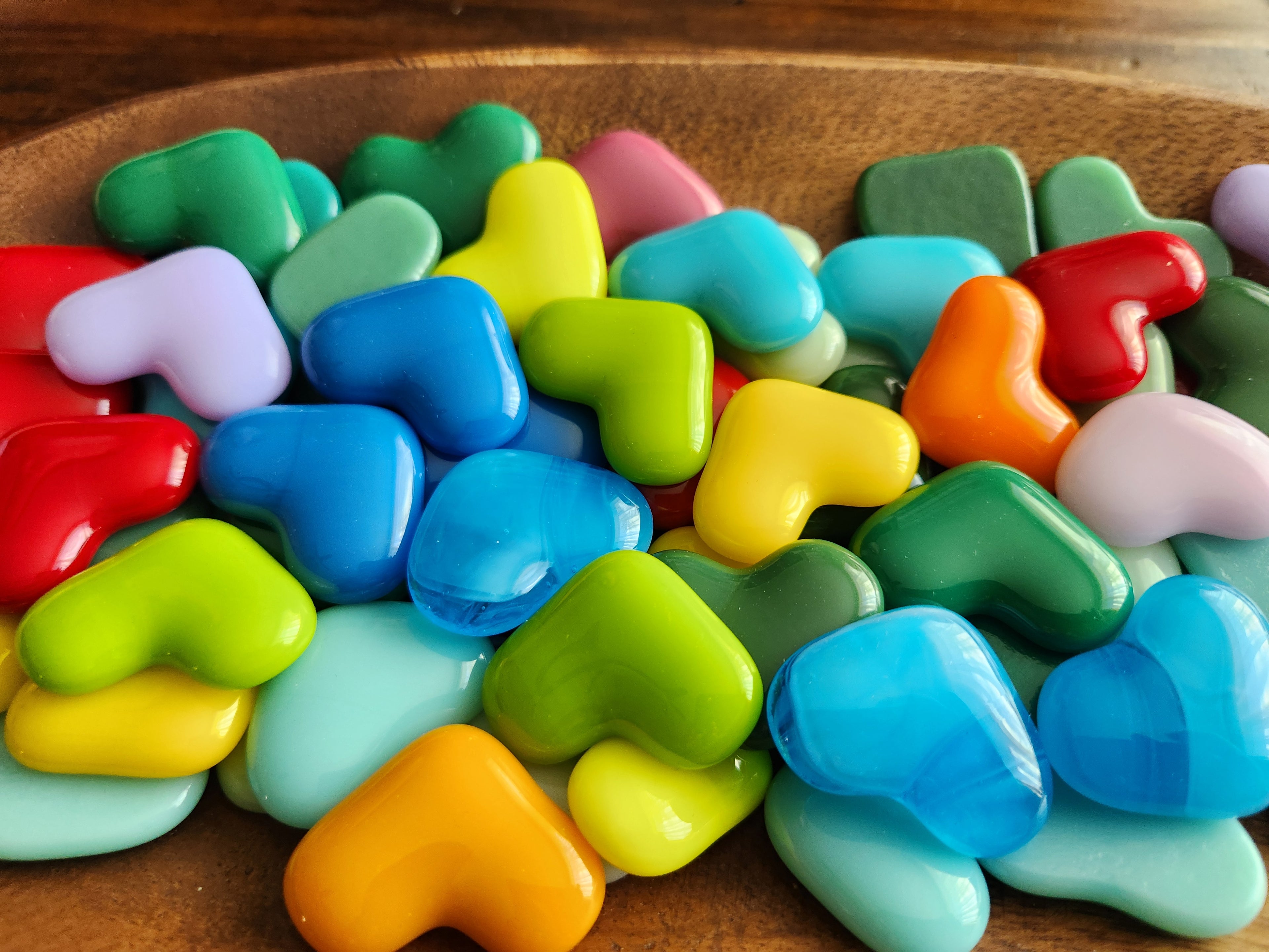Many colorful hearts
